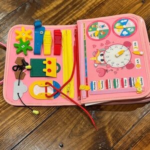 Interactive Pink Busy Book for Kids